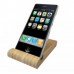 FixtureDisplays® Desktop Bamboo Cell Phone Holder, Natural Wooden Cell Phone Stand,Portable Smartphone Holder for All Kinds of Phone, Such as iPhone Samsung Huawei Other Smartphones and Tablets 21646